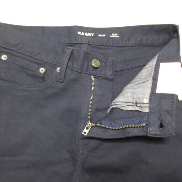 NWT OLD NAVY mens JEANS slim NAVY BLUE built-in-flex MID-RISE pants SIZE 29x30 - Picture 6 of 11